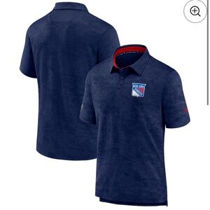 NWT Men's New York Rangers Fanatics Navy Authentic Pro Rink Polo XXL 2XL